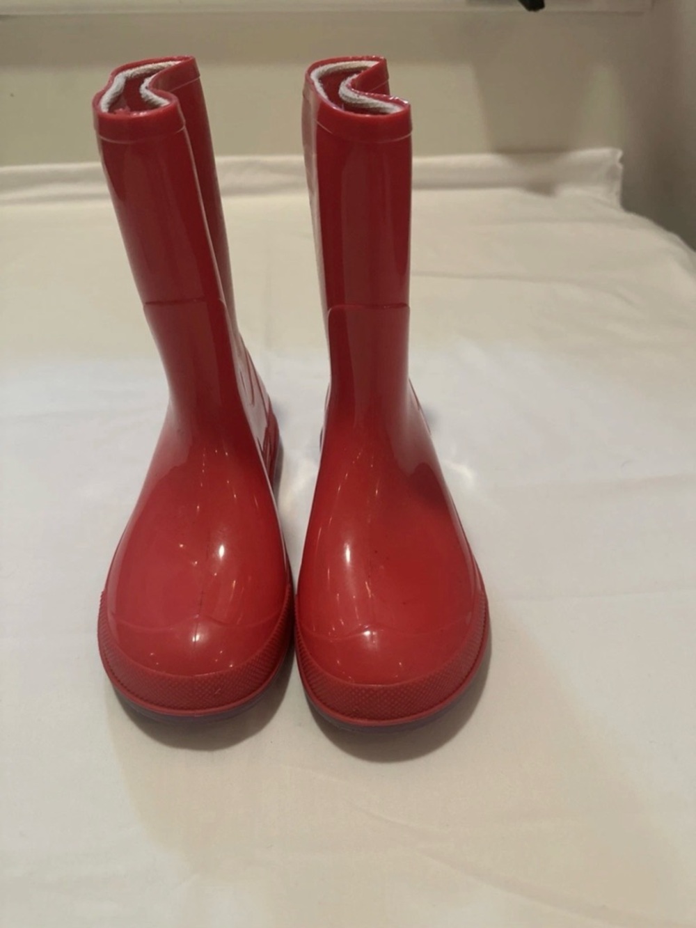 Kids Waterproof Red Rain Boots